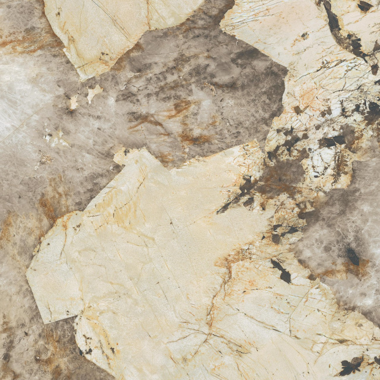 Carrelage effet Pierre Onyx Sable 120x120x0,9 cm Brillant Florenza - Sol et mur intérieur