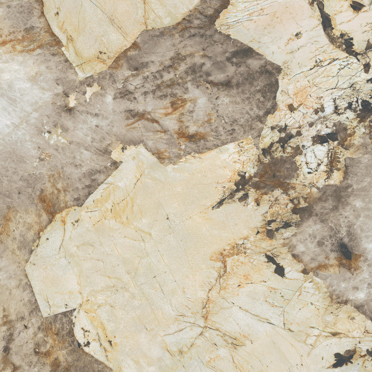 Carrelage effet Pierre Onyx Sable 120x120x0,9 cm Brillant Florenza - Sol et mur intérieur