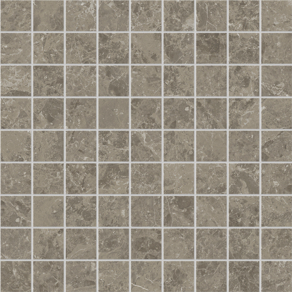 Mosaïque effet Marbre Gris Impérial 3,5x3,5 cm Quadra 30x30x0,9 cm Mat Orsiano - Sol et mur intérieur