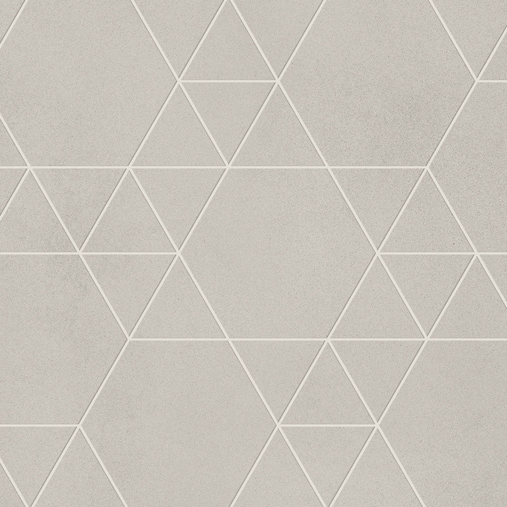 Mosaïque effet Béton Gris Brume Hexatri 50,5x37,4x0,9 cm Mat Montera - Mur intérieur