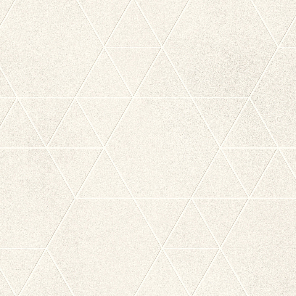 Mosaïque effet Béton Blanc Lin Hexatri 50,5x37,4x0,9 cm Mat Montera - Mur intérieur