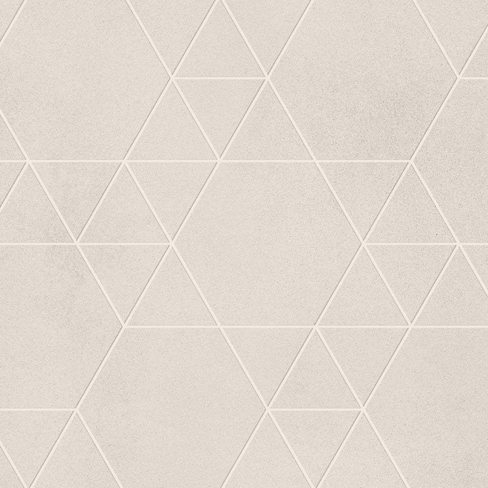 Mosaïque effet Béton Gris Luce Hexatri 50,5x37,4x0,9 cm Mat Montera - Mur intérieur