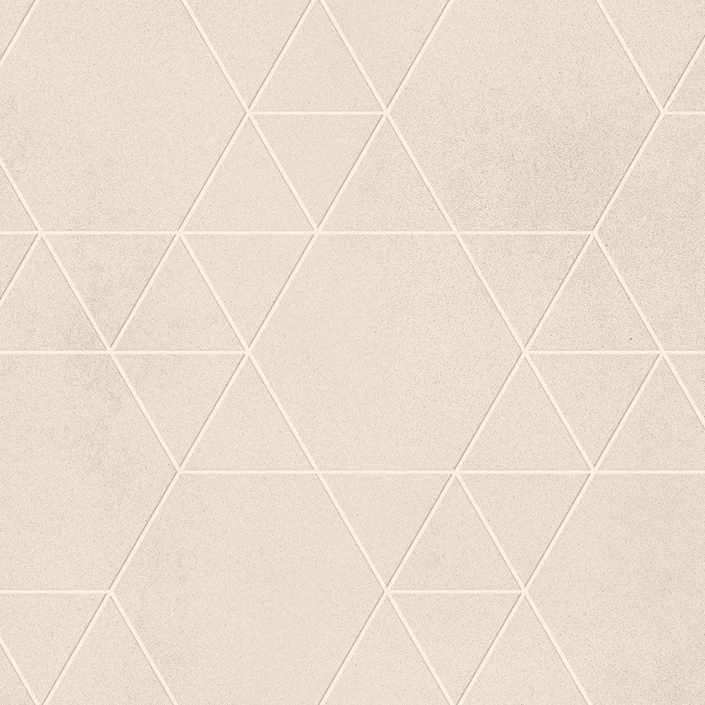 Mosaïque effet Béton Beige Ivoire Hexatri 50,5x37,4x0,9 cm Mat Montera - Mur intérieur