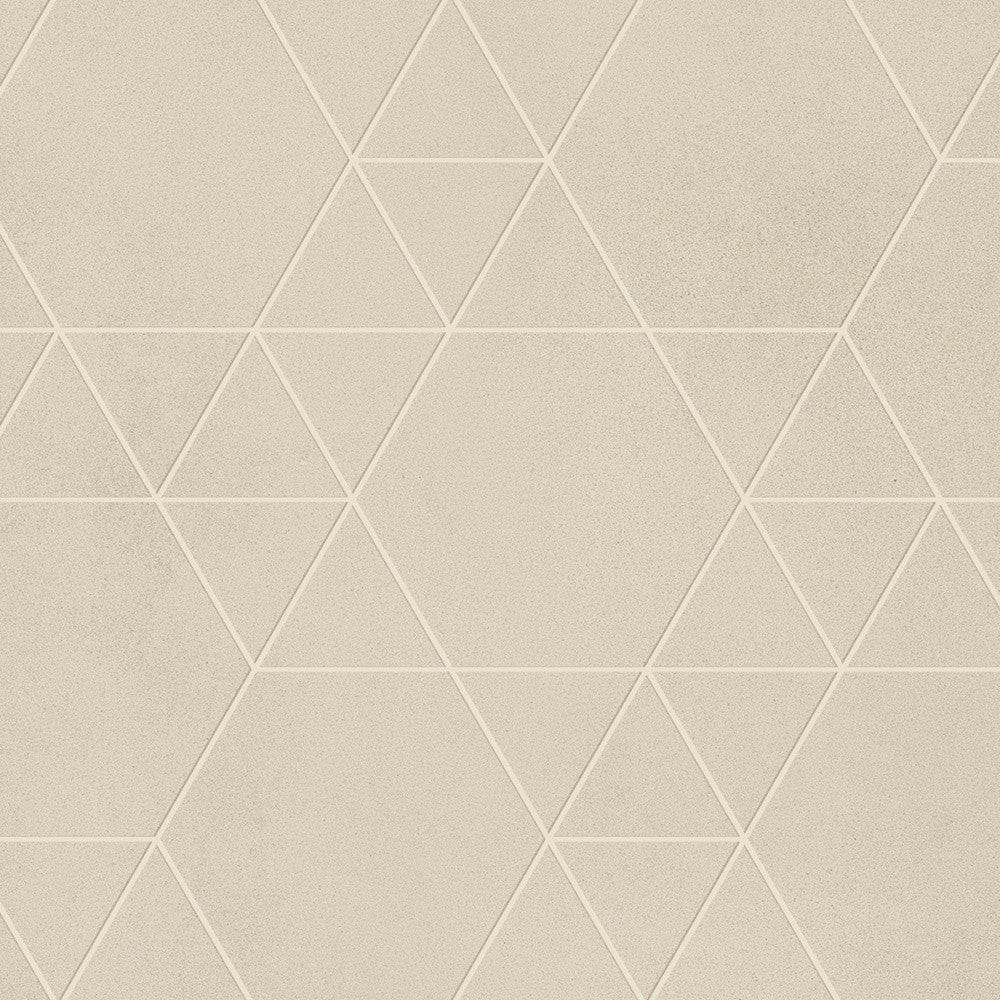 Mosaïque effet Béton Beige Crème Hexatri 50,5x37,4x0,9 cm Mat Montera - Mur intérieur