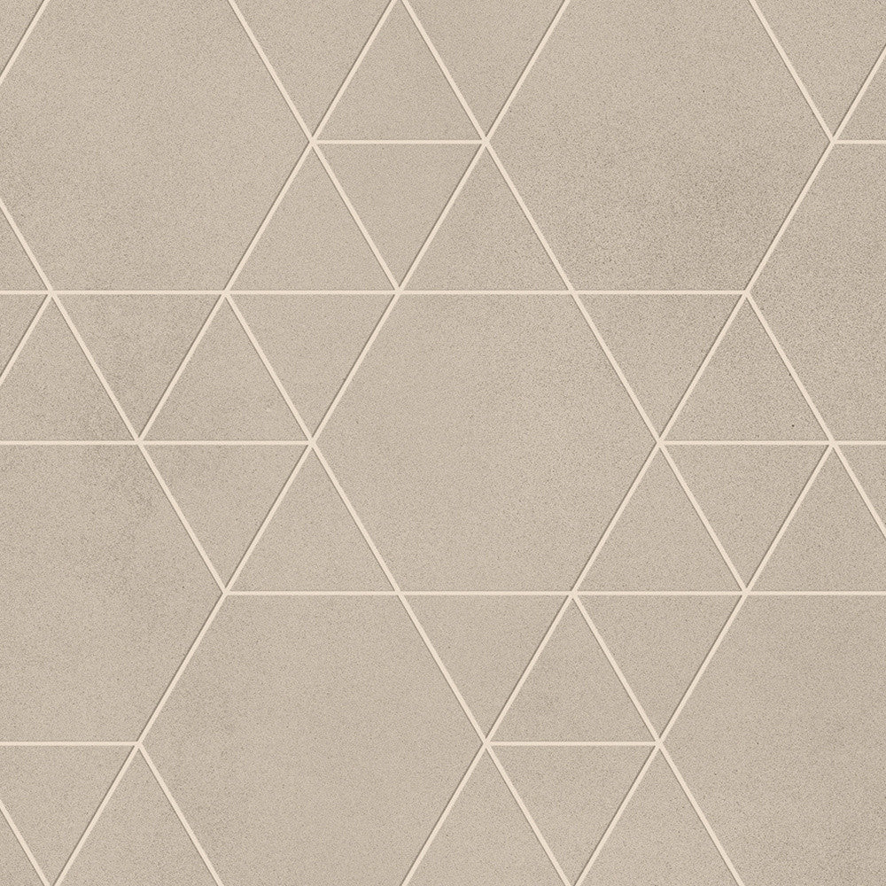 Mosaïque effet Béton Grège Hexatri 50,5x37,4x0,9 cm Mat Montera - Mur intérieur