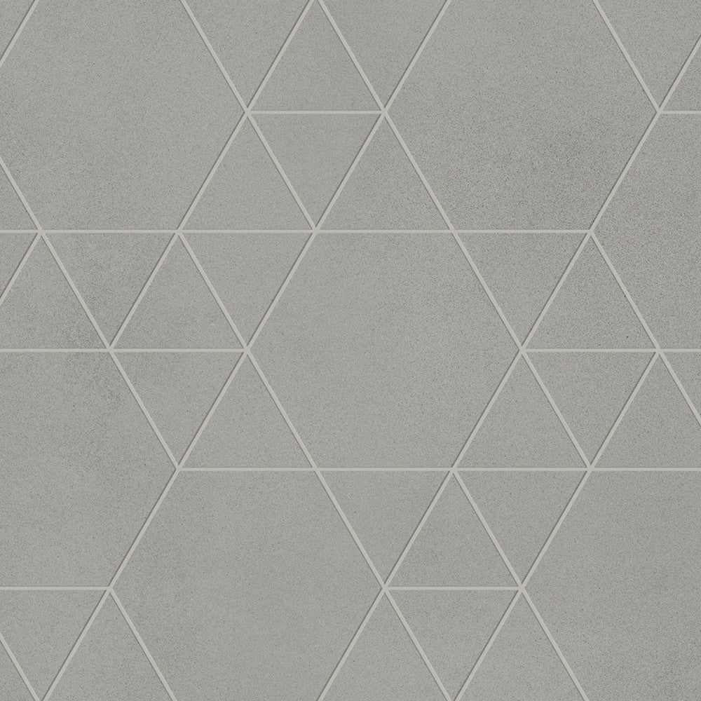 Mosaïque effet Béton Gris Cendré Hexatri 50,5x37,4x0,9 cm Mat Montera - Mur intérieur