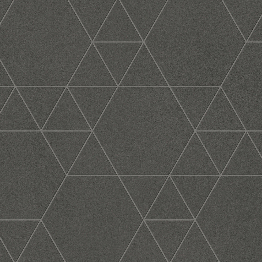 Mosaïque effet Béton Gris Nuit Hexatri 50,5x37,4x0,9 cm Mat Montera - Mur intérieur