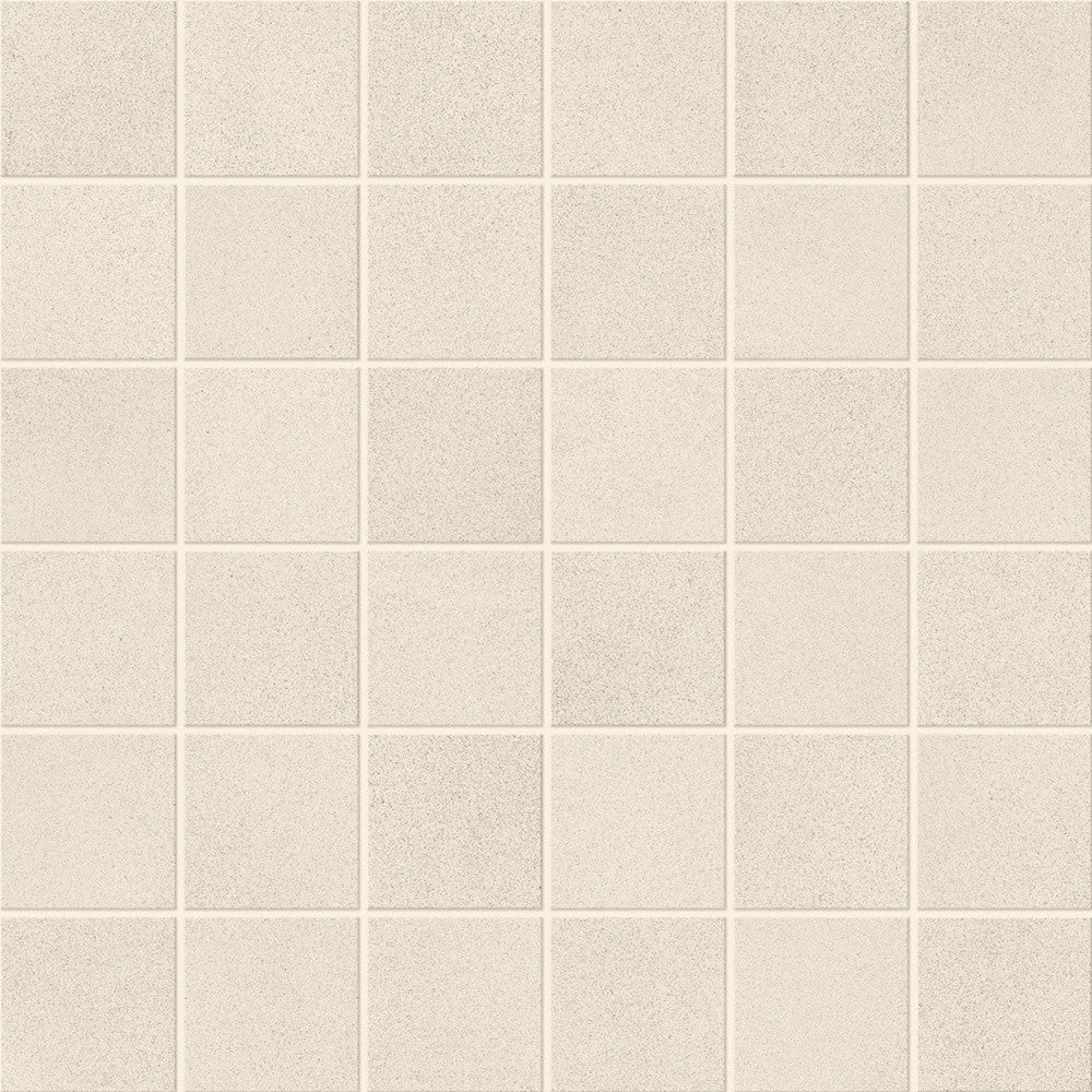 Mosaïque effet Béton Beige Ivoire 4,8x4,8 cm Quadra 30x30x0,9 cm Mat Montera - Sol et mur intérieur