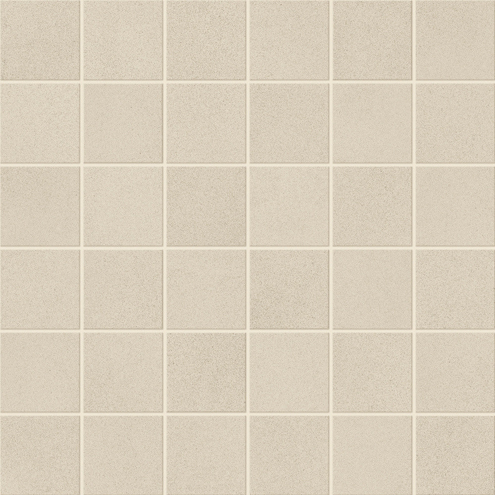 Mosaïque effet Béton Beige Crème 4,8x4,8 cm Quadra 30x30x0,9 cm Mat Montera - Sol et mur intérieur