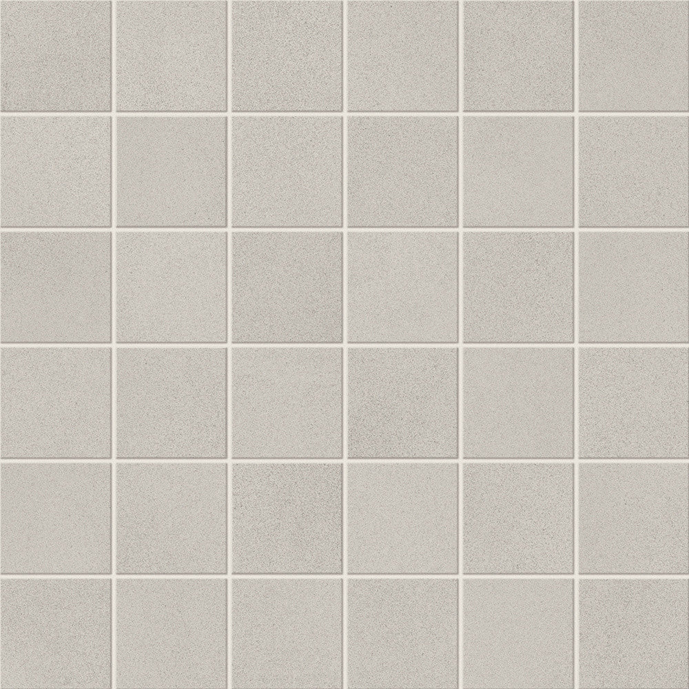 Mosaïque effet Béton Gris Brume 4,8x4,8 cm Quadra 30x30x0,9 cm Mat Montera - Sol et mur intérieur