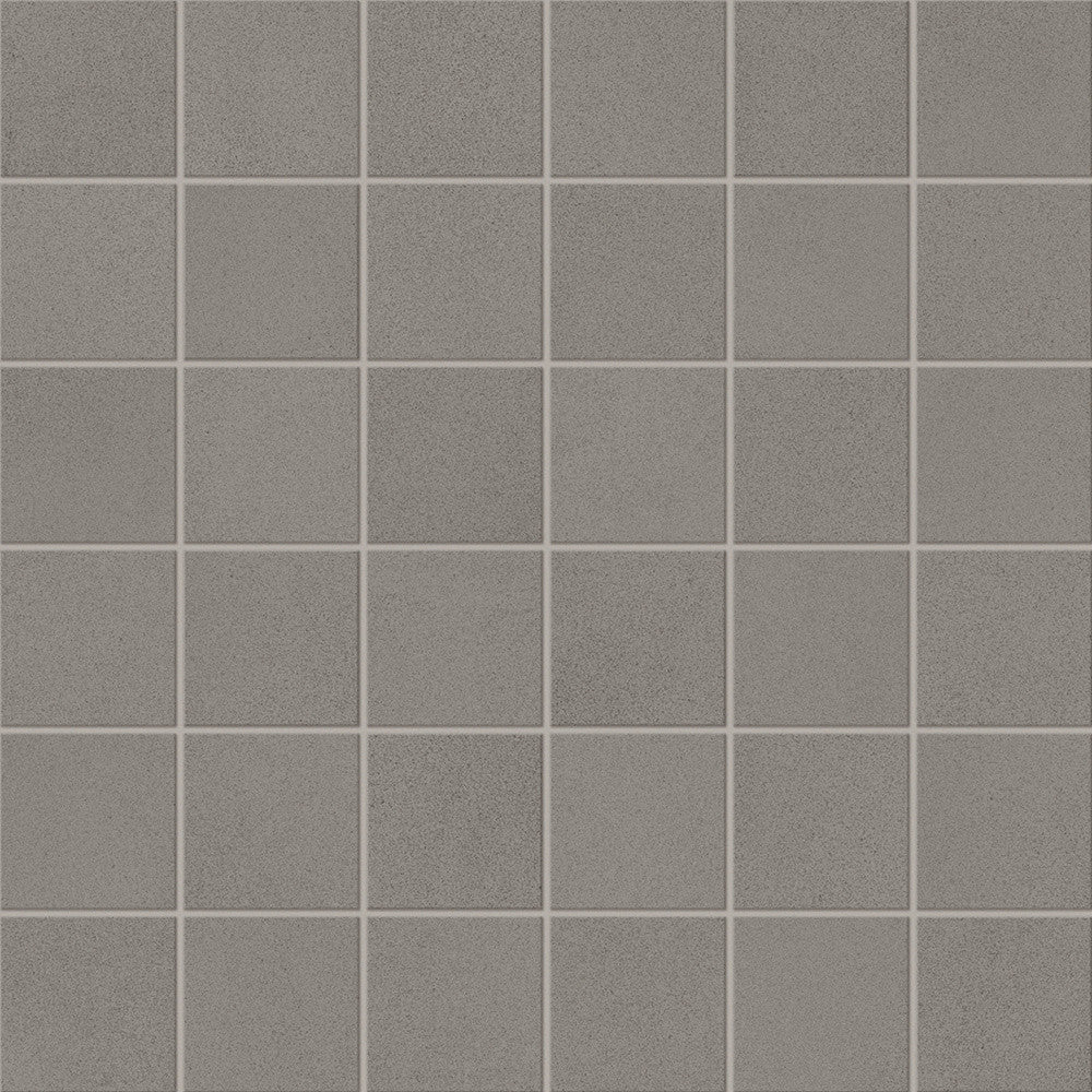 Mosaïque effet Béton Gris Ombre 4,8x4,8 cm Quadra 30x30x0,9 cm Mat Montera - Sol et mur intérieur