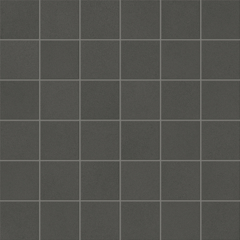 Mosaïque effet Béton Gris Nuit 4,8x4,8 cm Quadra 30x30x0,9 cm Mat Montera - Sol et mur intérieur