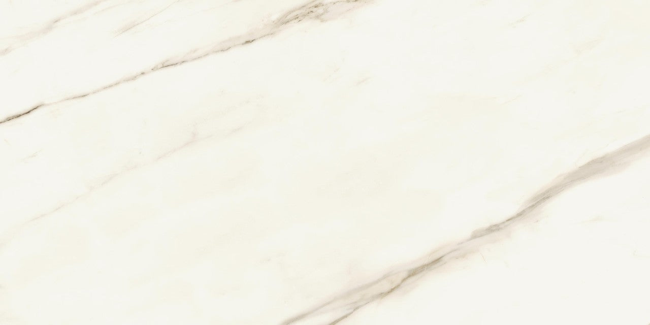 Carrelage effet Marbre Blanc Calacatta Sublime 120x60x0,6 cm Brillant Orsiano - Sol et mur intérieur