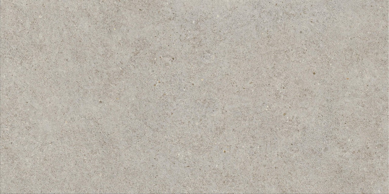 Carrelage effet Pierre Calcaire Gris Galet 120x60x0,6 cm Mat Domella - Sol et mur intérieur