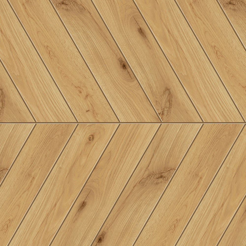 Carrelage effet Parquet Bois Chêne Brun Chevron Pointe de Hongrie 45x32,5x0,95 cm Mat Bravino - Sol et mur intérieur