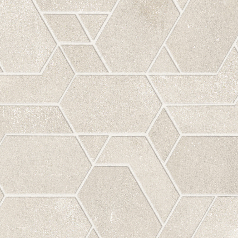 Mosaïque effet Béton Gris Luce Mix 33,5x31x0,9 cm Mat Gravino - Mur intérieur