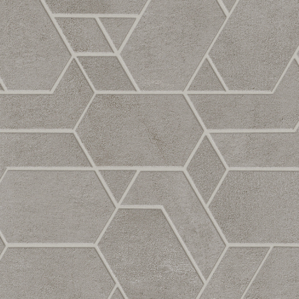 Mosaïque effet Béton Gris Cendré Mix 33,5x31x0,9 cm Mat Gravino - Mur intérieur