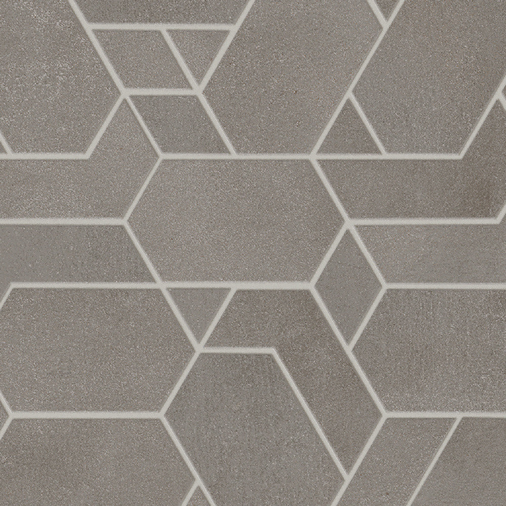 Mosaïque effet Béton Gris Ombre Mix 33,5x31x0,9 cm Mat Gravino - Mur intérieur