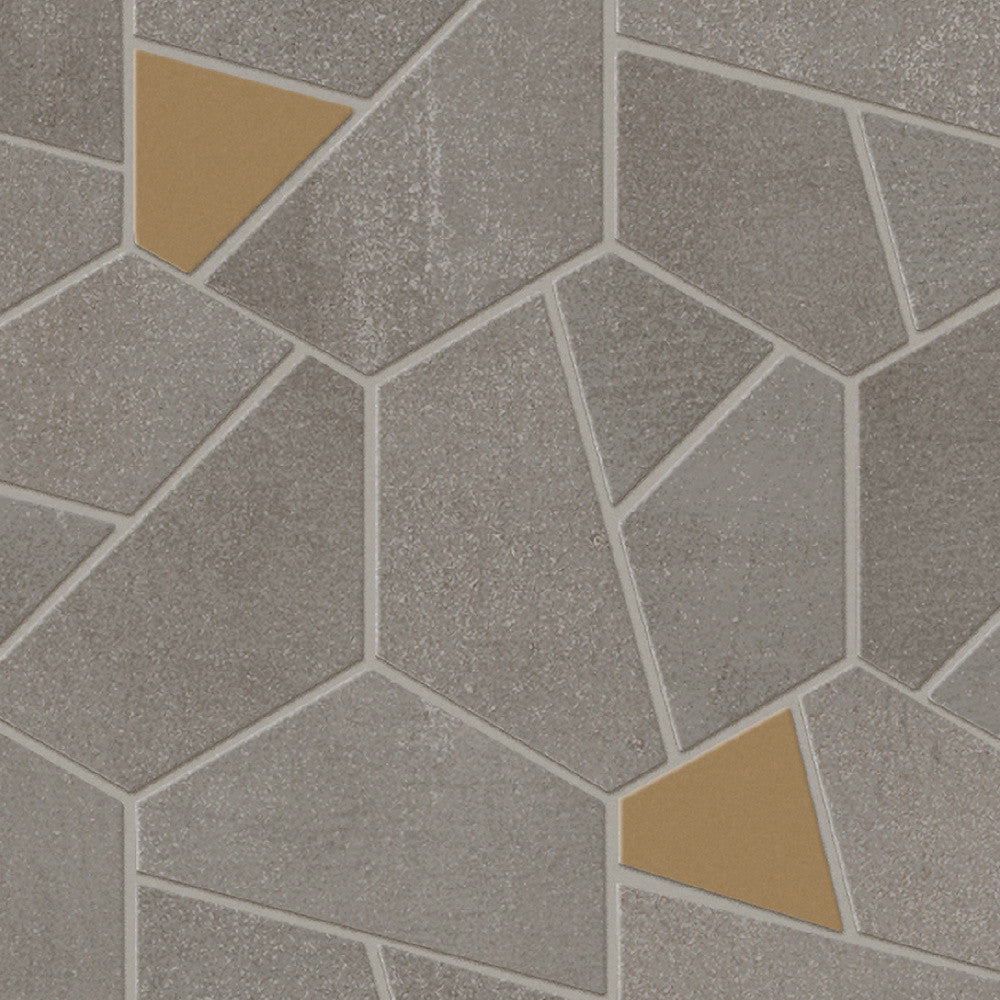 Mosaïque effet Béton Gris Ombre Hexa Giallo 28,5x25x0,9 cm Mat Gravino - Mur intérieur