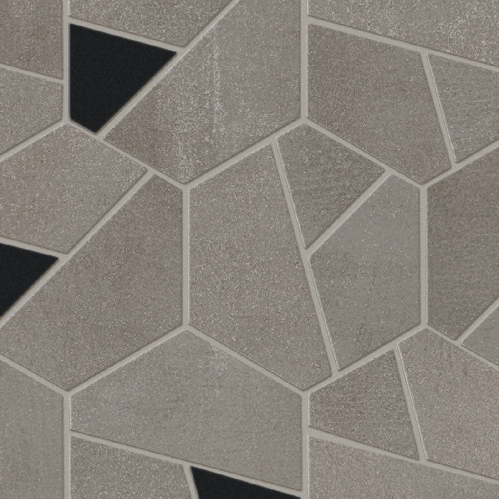 Mosaïque effet Béton Gris Ombre Hexa Nero 28,5x25x0,9 cm Mat Gravino - Mur intérieur