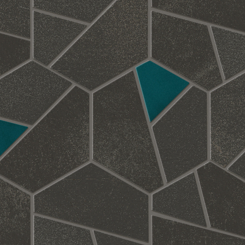 Mosaïque effet Béton Gris Nuit Hexa Verde 28,5x25x0,9 cm Mat Gravino - Mur intérieur