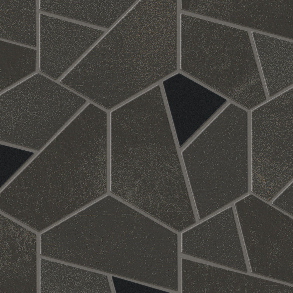 Mosaïque effet Béton Gris Nuit Hexa Nero 28,5x25x0,9 cm Mat Gravino - Mur intérieur