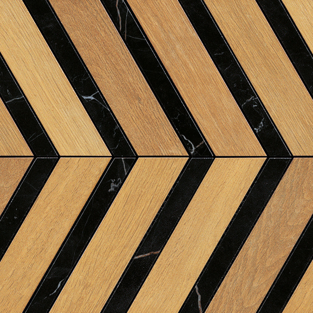 Carrelage effet Parquet Bois Chêne Brut Chevron Pointe de Hongrie 29,4x28,7x0,95 cm Mat Lorenta - Sol et mur intérieur