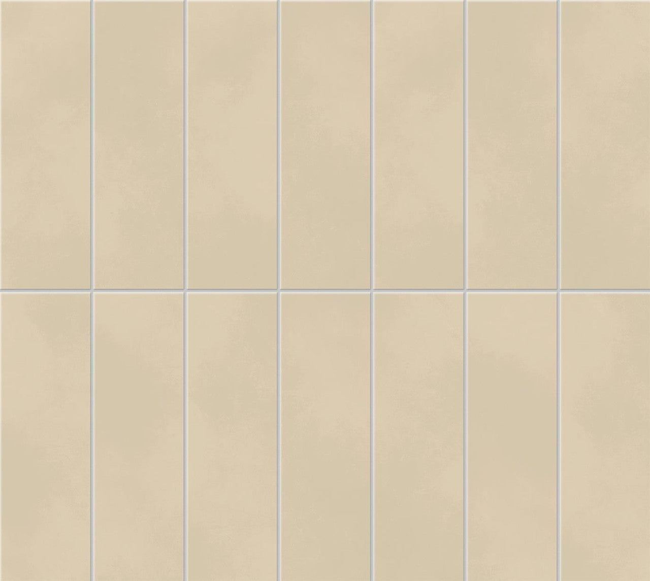 Mosaïque effet Béton Beige Crème Brick 37x33x0,85 cm Mat Cortivo - Mur intérieur