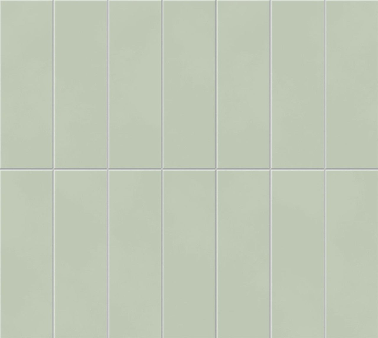 Mosaïque effet Béton Vert Tilleul Brick 37x33x0,85 cm Mat Cortivo - Mur intérieur