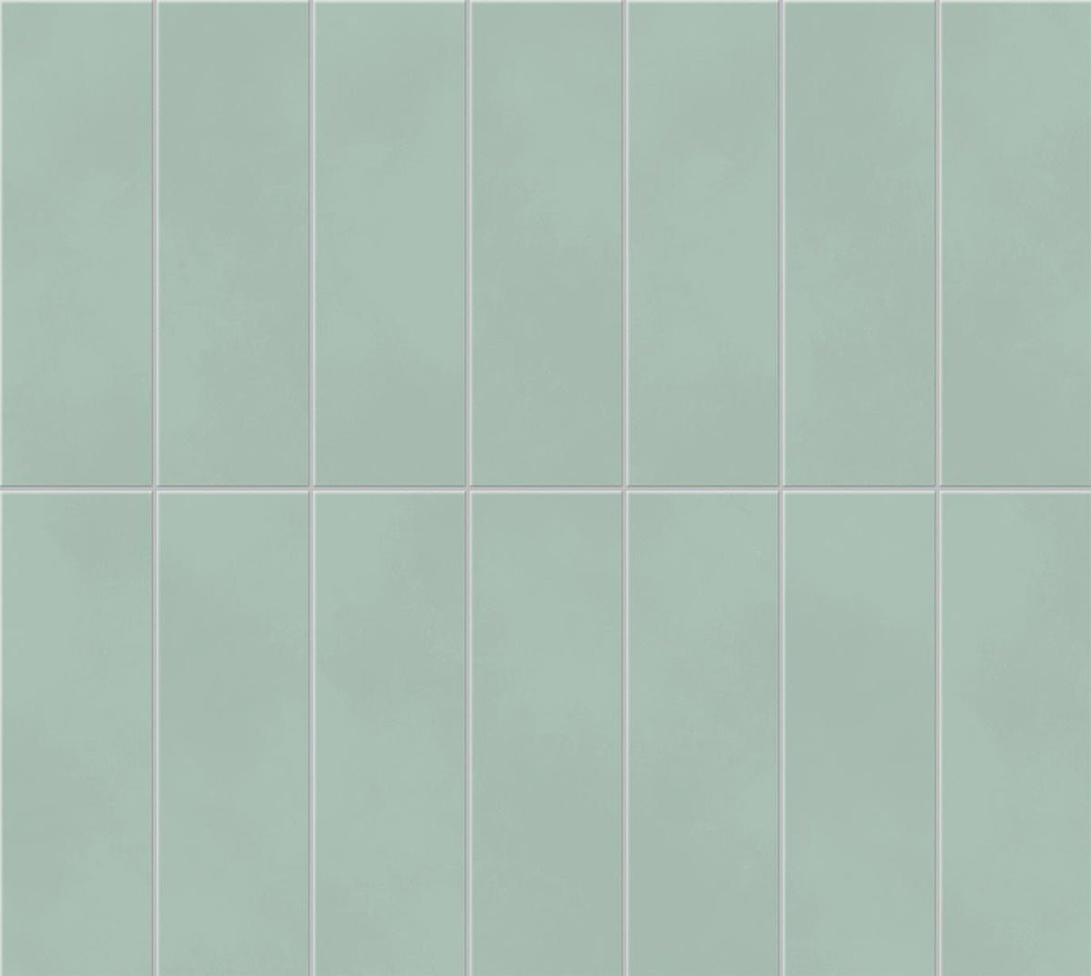 Mosaïque effet Béton Vert Argile Brick 37x33x0,85 cm Mat Cortivo - Mur intérieur