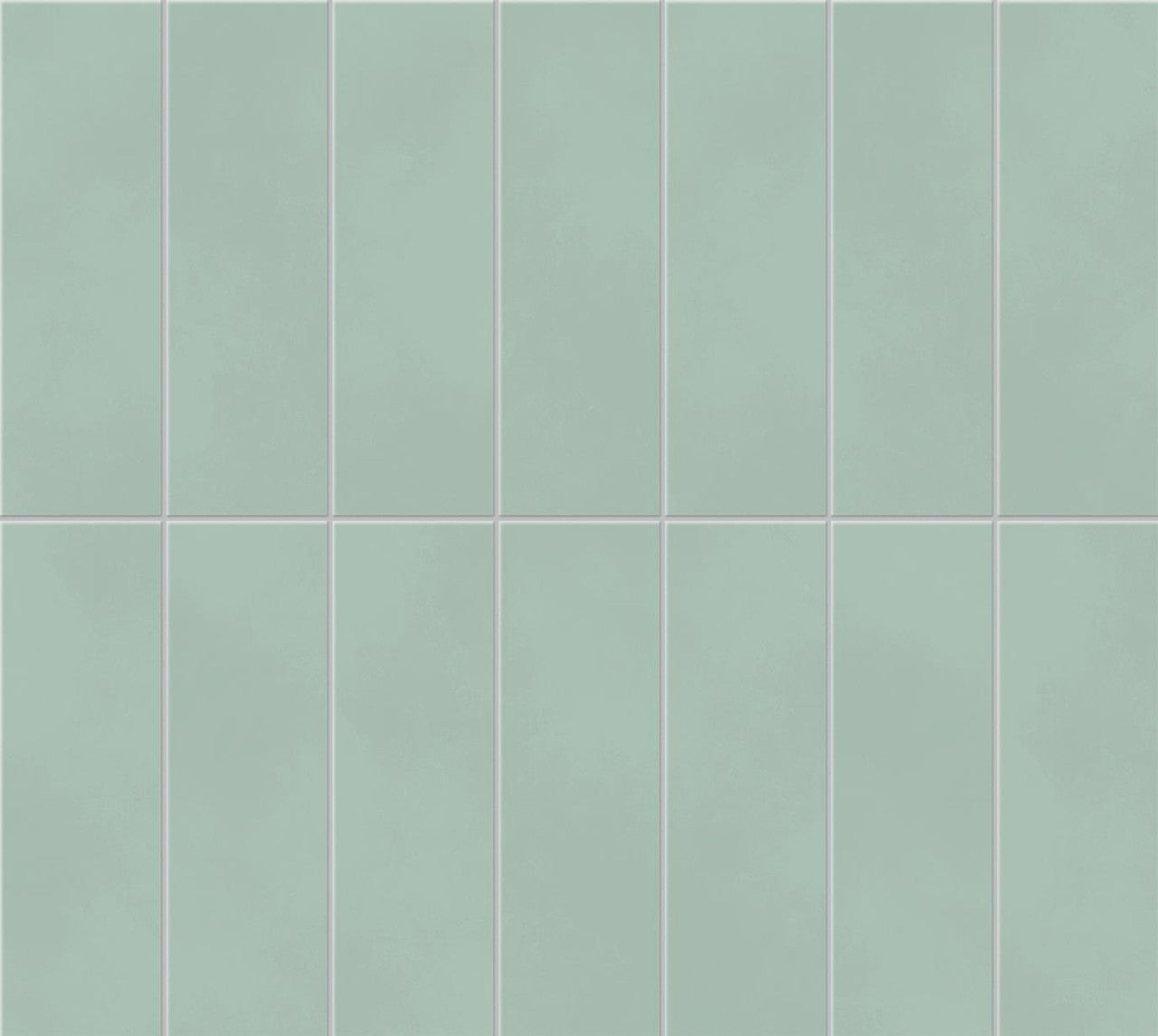 Mosaïque effet Béton Vert Argile Brick 37x33x0,85 cm Mat Cortivo - Mur intérieur