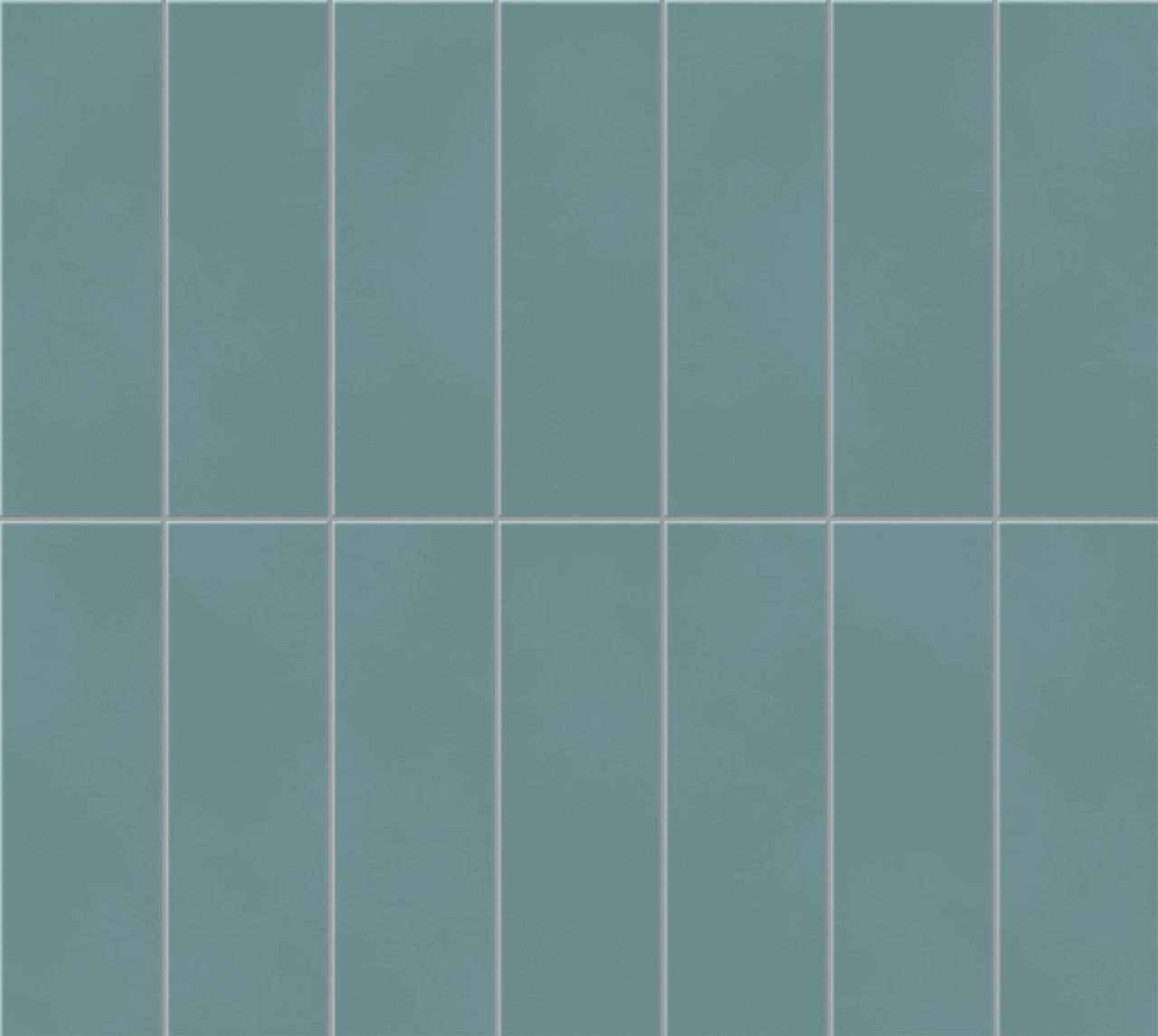 Mosaïque effet Béton Bleu Canard Brick 37x33x0,85 cm Mat Cortivo - Mur intérieur