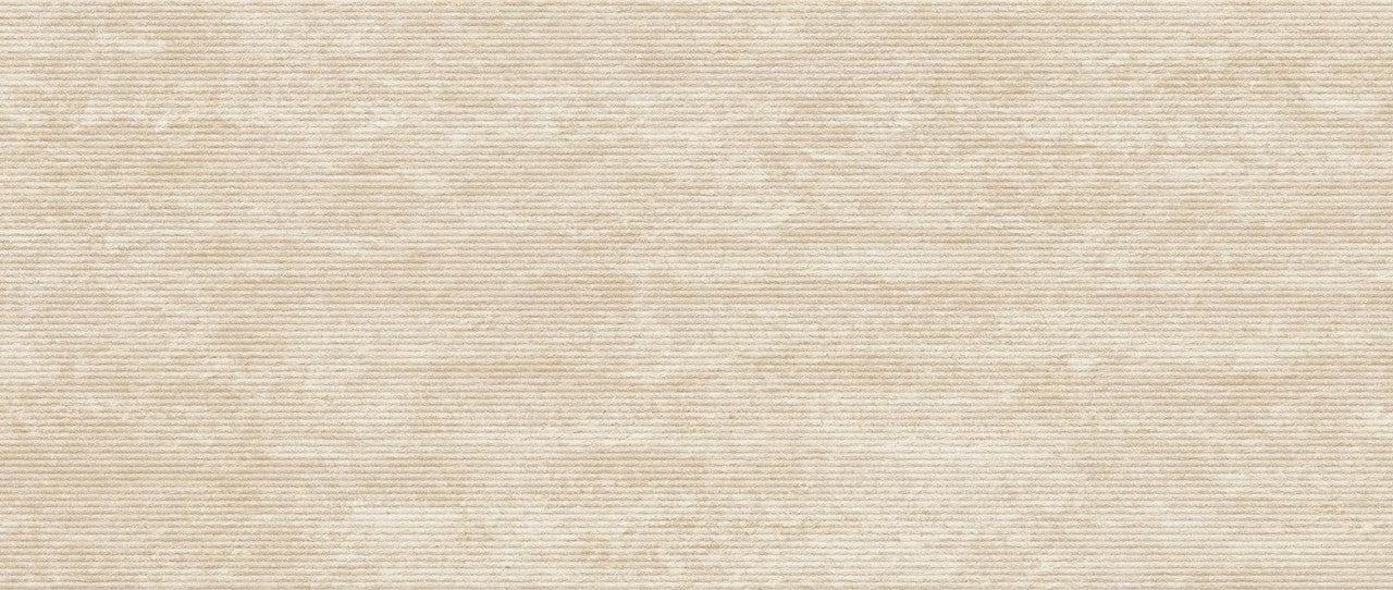Carrelage effet Travertin 3D Beige Stripe 120x50x0,85 cm Mat Venerio - Mur intérieur
