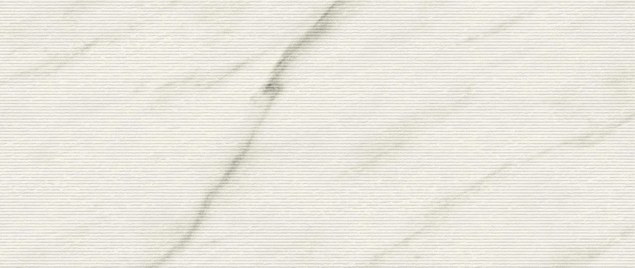 Carrelage effet Marbre 3D Blanc Calacatta Armonia Stripe 120x50x0,85 cm Mat Venerio - Mur intérieur