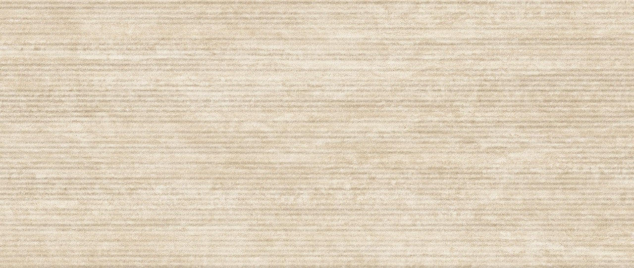 Carrelage effet Travertin 3D Beige Claw 120x50x0,85 cm Mat Venerio - Mur intérieur