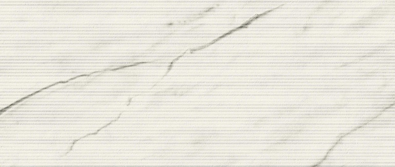 Carrelage effet Marbre 3D Blanc Calacatta Armonia Claw 120x50x0,85 cm Mat Venerio - Mur intérieur