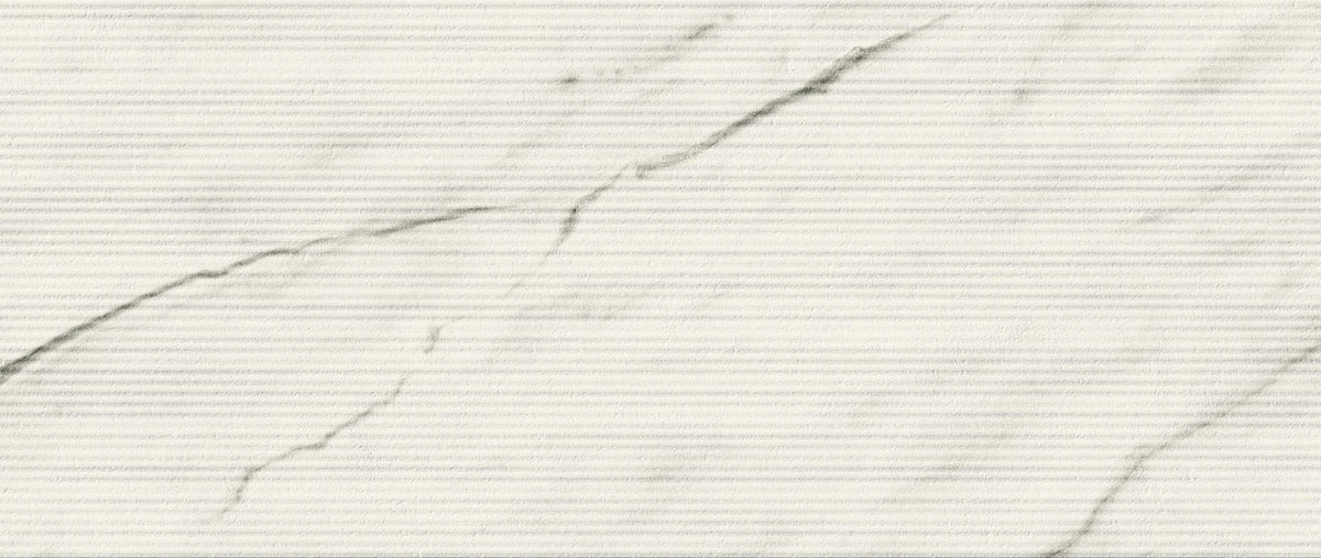 Carrelage effet Marbre 3D Blanc Calacatta Armonia Claw 120x50x0,85 cm Mat Venerio - Mur intérieur