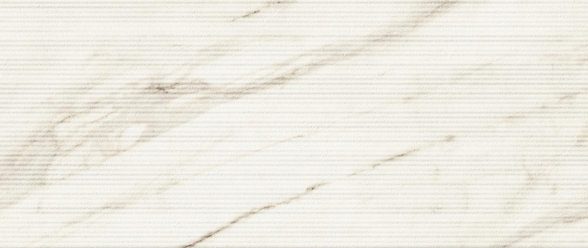 Carrelage effet Marbre 3D Blanc Calacatta Sublime Claw 120x50x0,85 cm Mat Venerio - Mur intérieur