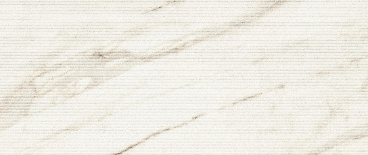 Carrelage effet Marbre 3D Blanc Calacatta Sublime Claw 120x50x0,85 cm Mat Venerio - Mur intérieur