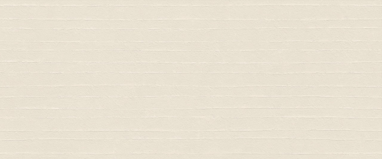 Carrelage effet Béton 3D Blanc Crème Draw 120x50x0,85 cm Mat Talvoro - Mur intérieur