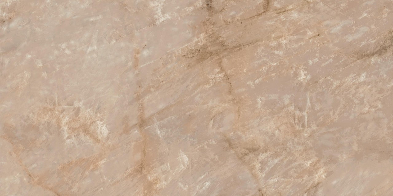 Carrelage effet Marbre Rose Sand 120x60x0,9 cm Brillant Sorvella - Sol et mur intérieur