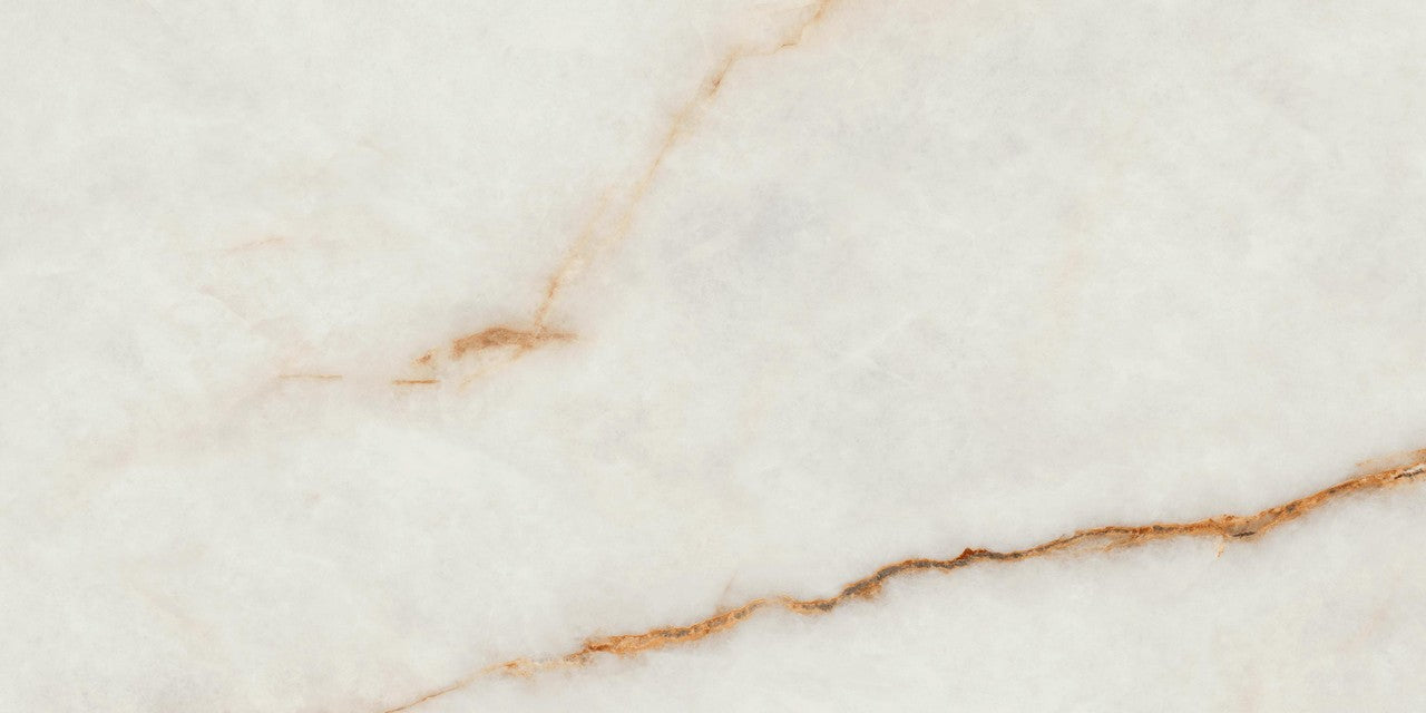 Carrelage effet Marbre Blanc Cristallo 120x60x0,9 cm Brillant Sorvella - Sol et mur intérieur
