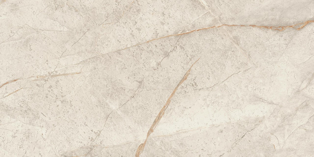 Carrelage effet Marbre Blanc Himalaya 120x60x0,9 cm Brillant Sorvella - Sol et mur intérieur
