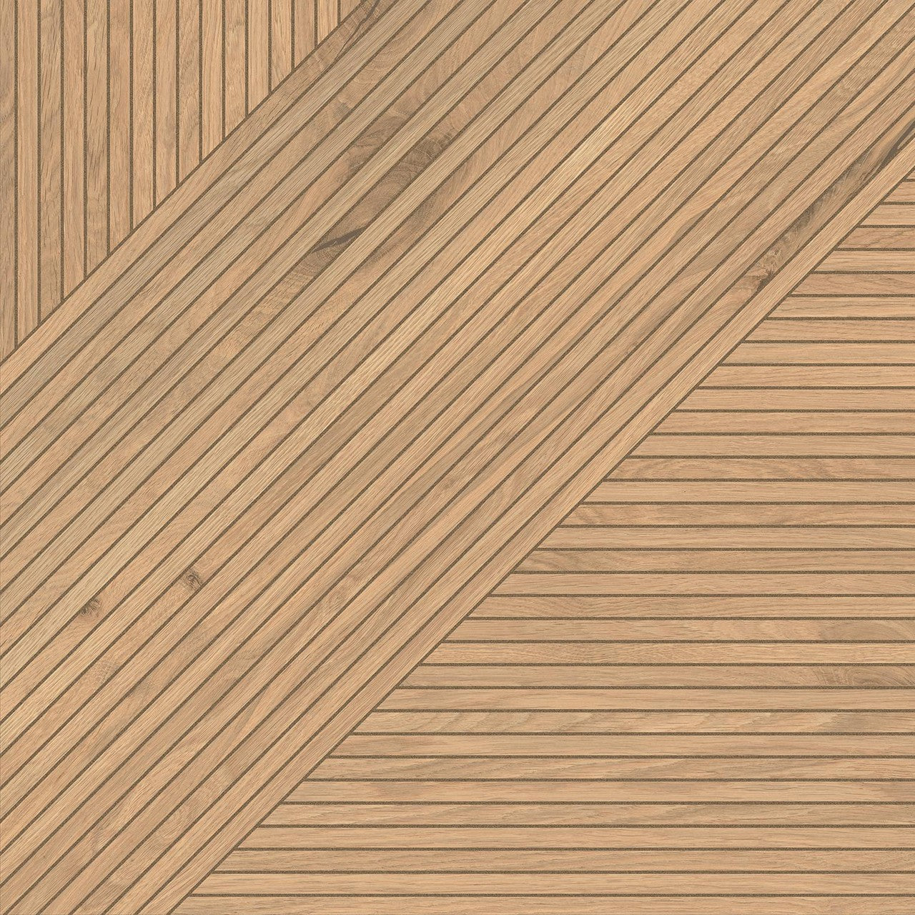 Carrelage effet Parquet Bois Chêne Rovere Grafico 60x60x0,9 cm Mat Cedrano - Sol et mur intérieur