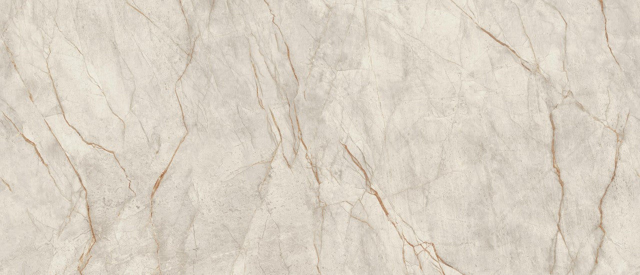 Carrelage effet Marbre Blanc Himalaya 278x120x0,6 cm Silk Sorvella - Mur intérieur