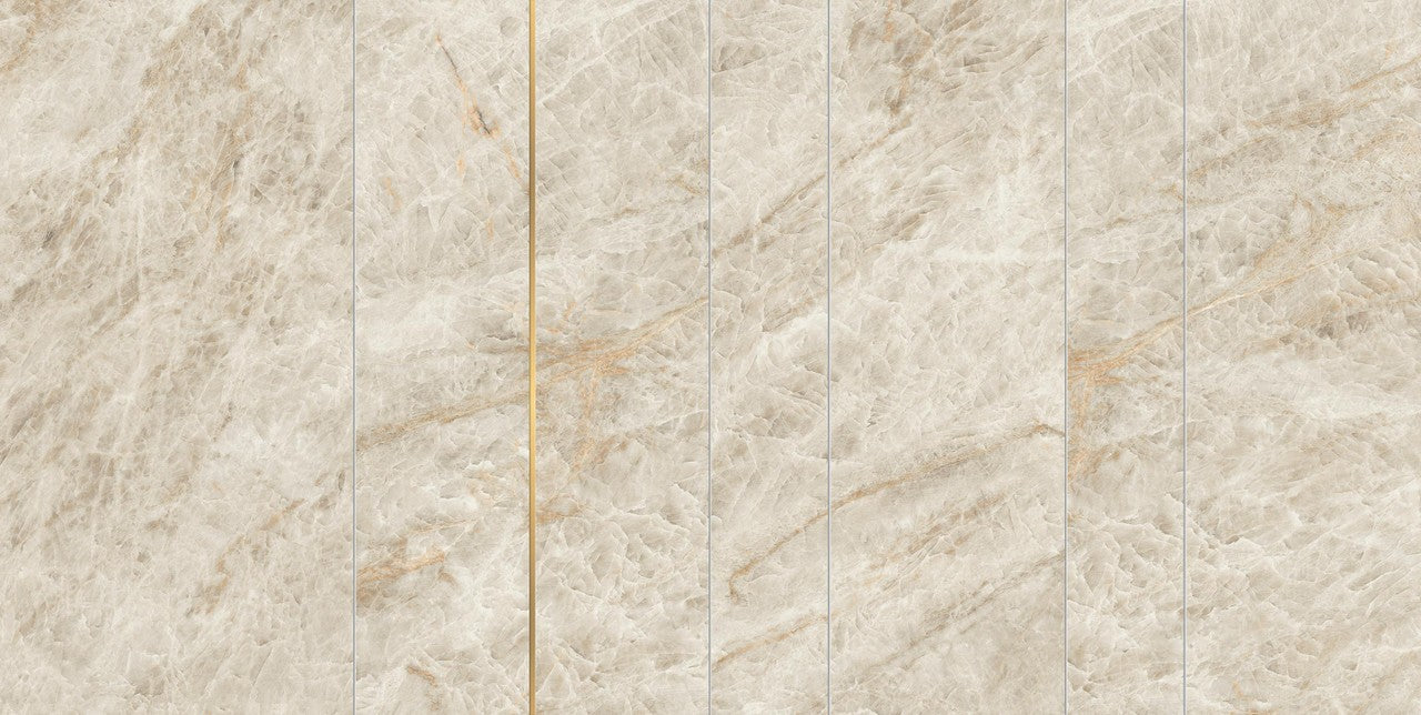 Carrelage effet Marbre Blanc Impérial Ridge 118,2x59,5x0,9 cm Velours Sorvella - Mur intérieur