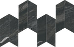 Mosaïque effet Marbre Noir Vulcano Arrow 46,3x17,5x0,9 cm Velours Sorvella - Mur intérieur