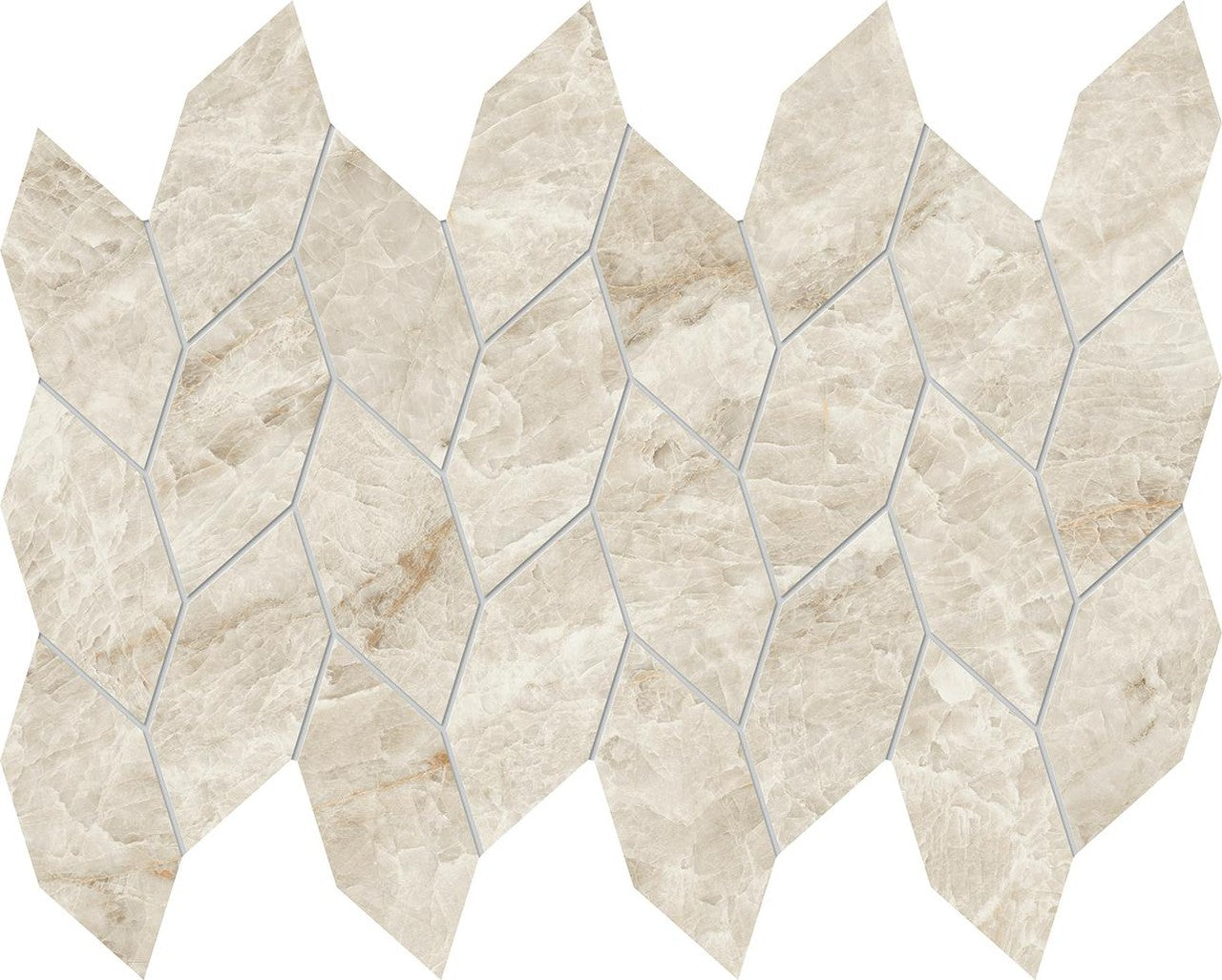 Mosaïque effet Marbre Blanc Impérial Nav 35x27,6x0,9 cm Brillant Sorvella - Mur intérieur