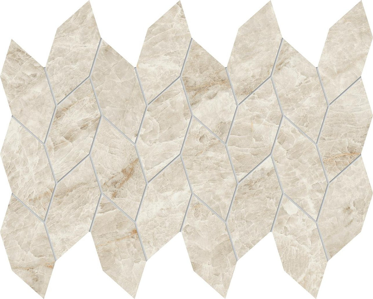Mosaïque effet Marbre Blanc Impérial Nav 35x27,6x0,9 cm Brillant Sorvella - Mur intérieur