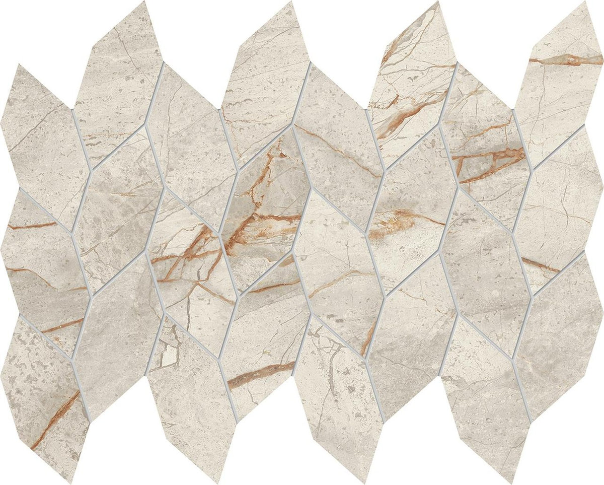 Mosaïque effet Marbre Blanc Himalaya Nav 35x27,6x0,9 cm Brillant Sorvella - Mur intérieur
